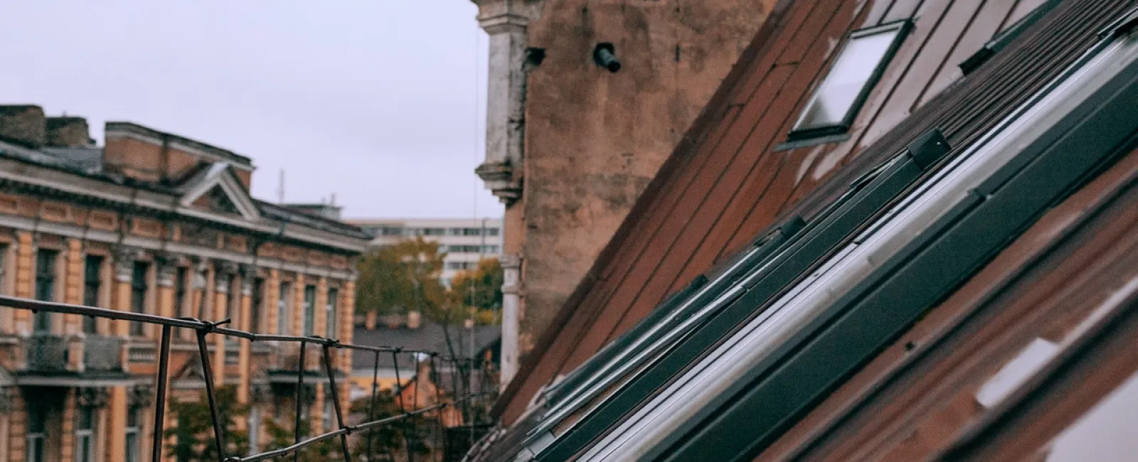 Historic building rooftops